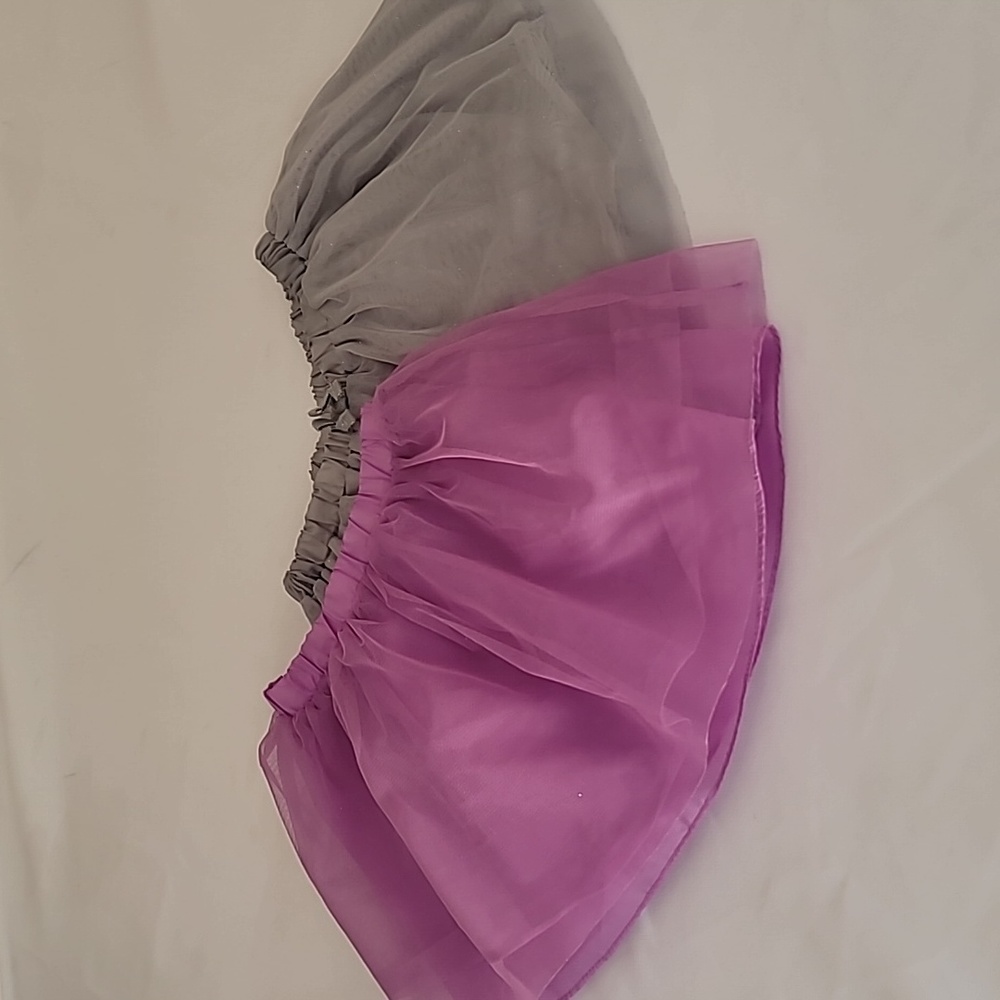Purple tutu  and Grey sparkle tutu skirts both for 8